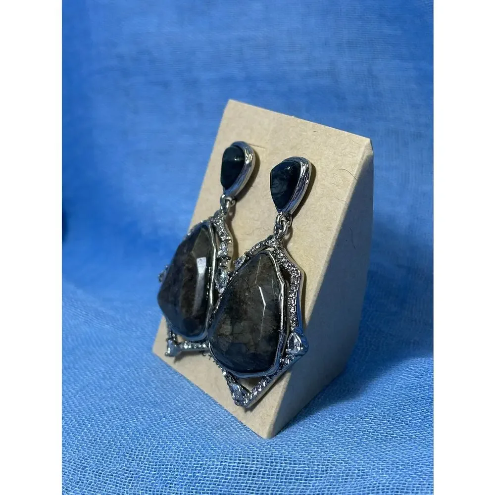 CHLOE + ISABEL Labradorite Crystal Drop Earrings - E535GRRH - Picture 3 of 4